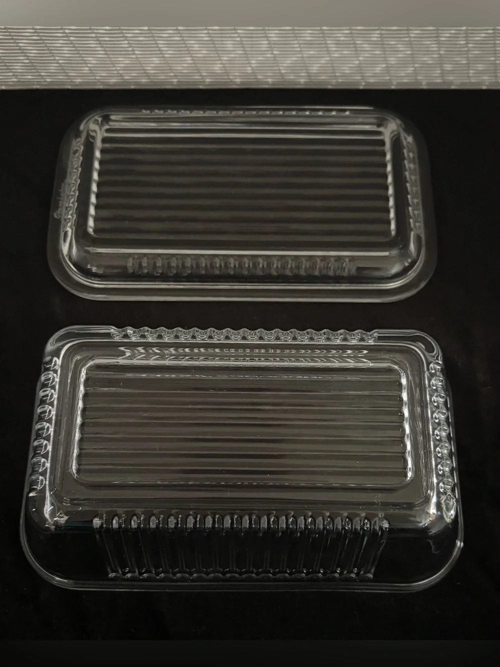 Vintage Pasabahce Ribbed Glass Butter Dish w/Lid or Versatile Food Storage - MCM